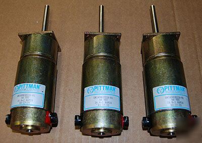 New __ 3 pittman motors __ 48 vdc 26.8:1 ratio