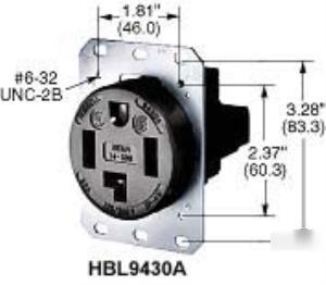 Hubbell HBL8460A single recepticle