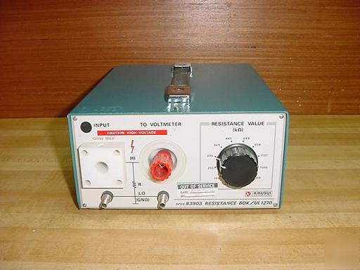 Kikusui 1300V 83903 reistance box / UL1270