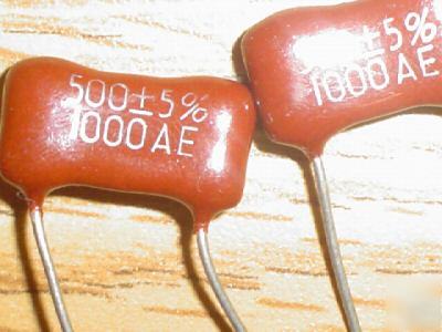 New 5PCS 1000V 500PF dipped silver mica capacitors 