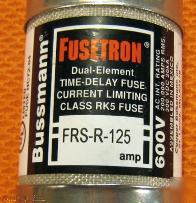 New buss frs-r-125 fuse FRSR125 125 amp 600 volt nnb 