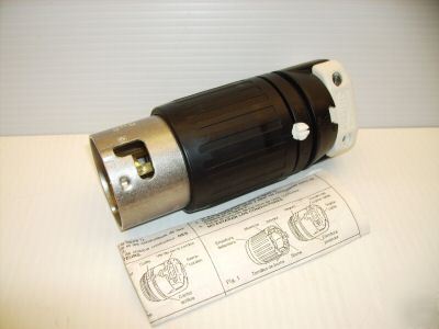 New hubbell twist lock plug CS6361C cs-6361C 125 v 50 a 