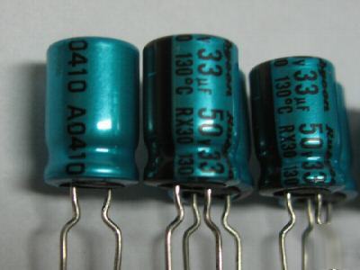 2 rubycon RX30 50V 33UF 130C hightemp low impedance cap