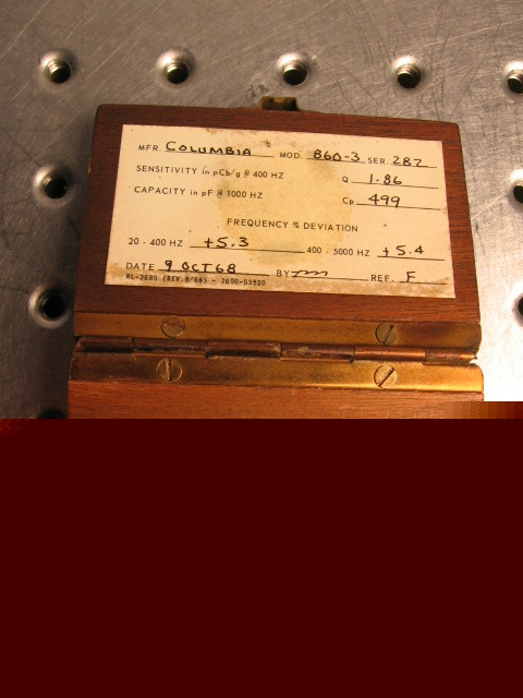 G22924 columbia accelerometer model 860-3