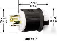 Hubbel plug 30AMP 250V HBL2721 3 phase
