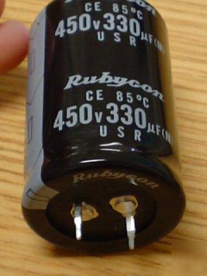 New 25PCS 450V 330UF rubycon mini snap-in capacitor 