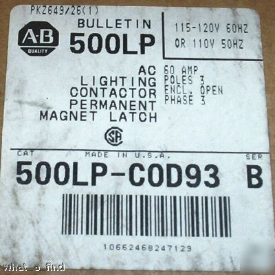 New allen bradley 500LP-COD93 contactor 500LPCOD93 