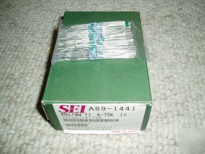 New sei metal film resistor 4.75K - qty 800