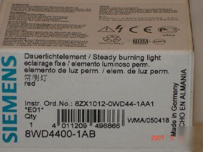 New siemens siguard - red element for stack light - 