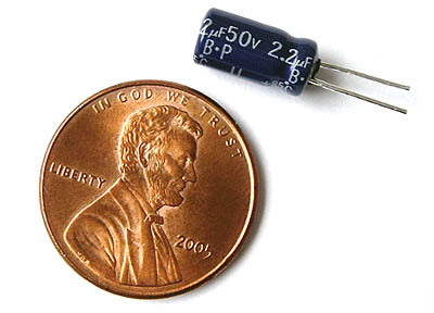 Non polar radial electrolytic capacitors 2.2UF 50V (25)