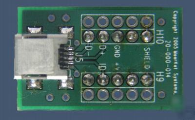 Prototyping/experimental kit w/mini-usb receptacle