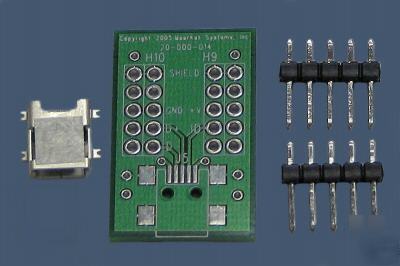 Prototyping/experimental kit w/mini-usb receptacle