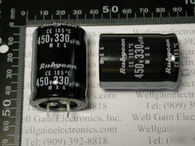 Rubycon 330UF 450V mxg 105'c electrolytic capacitor 