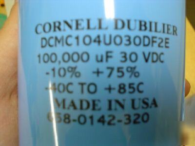 1 cornell dubilier 30V 100000UF computer gr capacitor