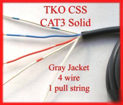 1000 foot bulk telephone solid wire 24 awg -4 wire CAT3