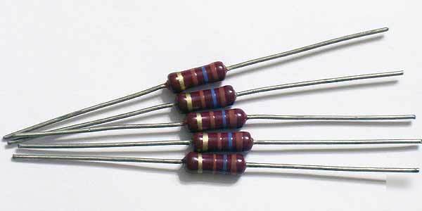 25) 160 ohm 1/2W piher hi-q carbon film resistors 5%