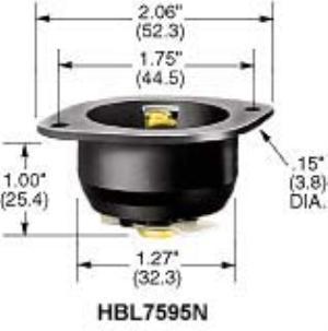 Hubbell CS8375 50A twist-lock flanged inlet