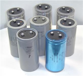 Lot of 8 electrolytic capacitors 6V - 30V, 0.1F - 0.45F