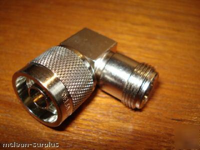 N-male to n-female coaxial elbow connector right angle 