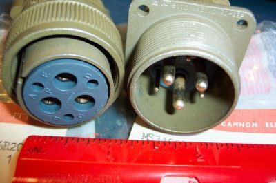 New 6 pin amphenol plugs male & female connectors 