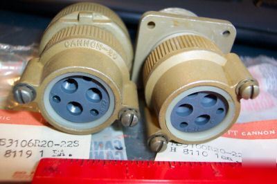 New 6 pin amphenol plugs male & female connectors 