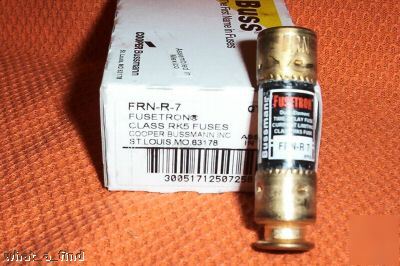 New buss fusetron frn-r-7 7 amp fuse warranty nnb
