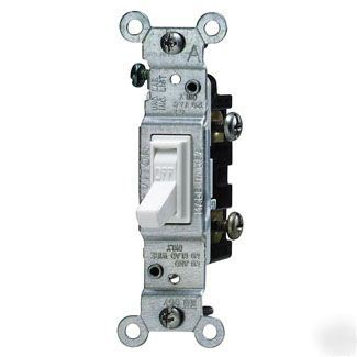 Single pole toggle light switch, almond