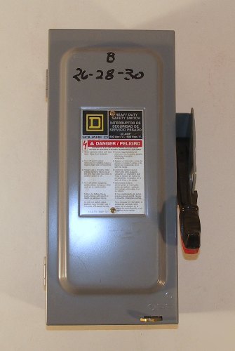 Square d heavy duty fused disconnect safety switch H361