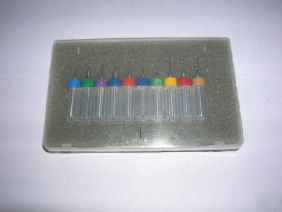 10 micro carbide drill bits cnc dremel pcb 10 sizes 1