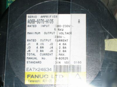 Fanuc A06B-6075-H105 6 axis servo amplifier