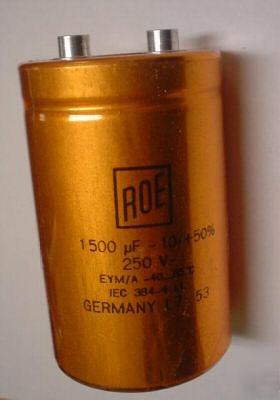 New 2 roe 250V 1500UF computer grade bus capacitors 