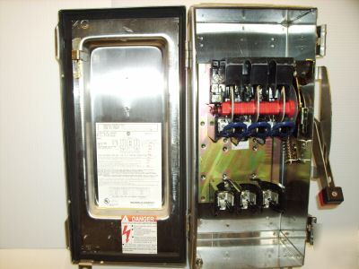 New square d safety switch disconnect stainless H362DS 