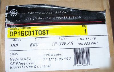  ge DP1GC01TOST busway bus end plug 600 volt 100 amp
