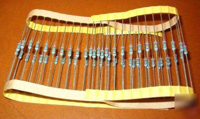 1% resistors lot of 50 16 values available - w/bonus 
