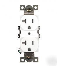 20A amp commercial grade duplex receptacle almond