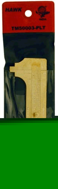 3'' brass pocket caliper with holding plate