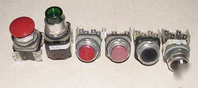 6PC allen bradley 800T push button & pilot light