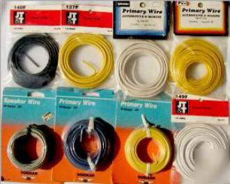 Automotive/marine lot asst primary wire sizes & colors