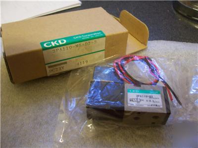 Ckd 3PA110-M5-D2-3, DC24V, 4119, lot of 2, 