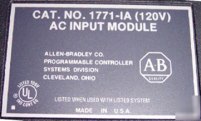 New allen bradley 1771-ia 1771IA PLC5 (120V) ac in 