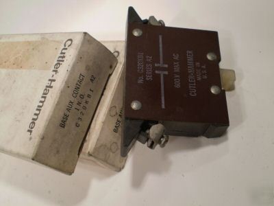 Set of 3 cutler hammer base auxiliary contact