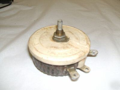 Variable power resistor, 1 ohm, 10 amps,100 watts