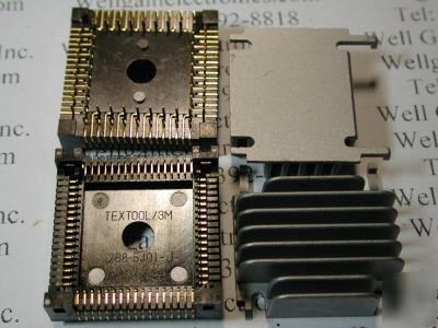 4X 3M lcc socket 68 pin w heatsink pcb monut 
