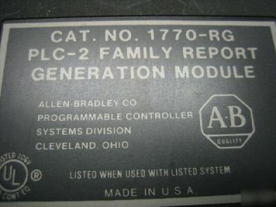 Ab allen bradley 1771-rg 1771RG family report module