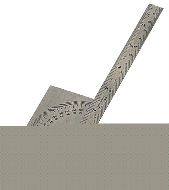 Carpenter's stainless steel protractor