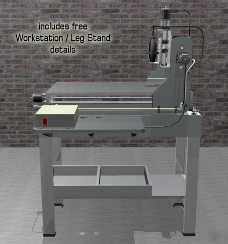 Cnc router engraver design package, easy to build plans