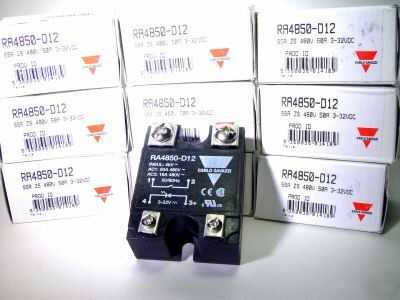 Lot 50A 480V RA4850-D12 solid state relay ssr 3-32VDC 