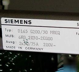 Siemens simoreg axis drive D165 G200/30 #6RB 2030 __n/r