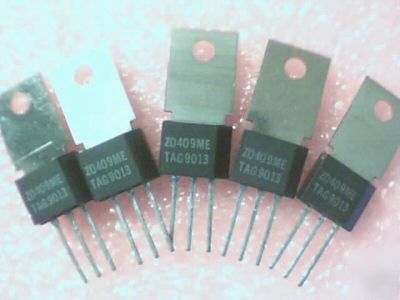 5 x Z0409ME triacs 4A 600V 10MA. long tag (75P post uk)