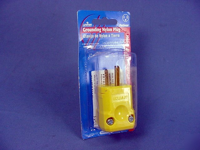 Leviton industrial plug 5-15 15A 125V 5256-vy